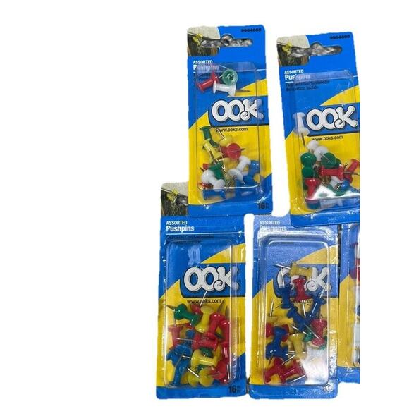 64Pcs MultiColor Push Pins Large Thumb Tacks Steel Point Standard Plastic Head - Picture 1 of 9